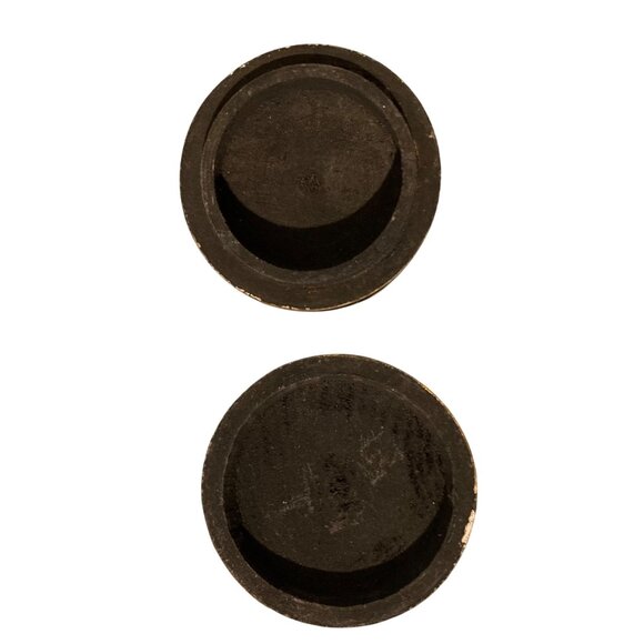 Celestial Moon And Stars Hand Painted Round Wood Trinket Box - Picture 5 of 8